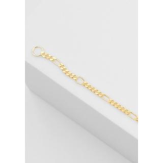 MUAU Schmuck  ID-Bracelet figaro or jaune 750, 1,8mm, 14cm 