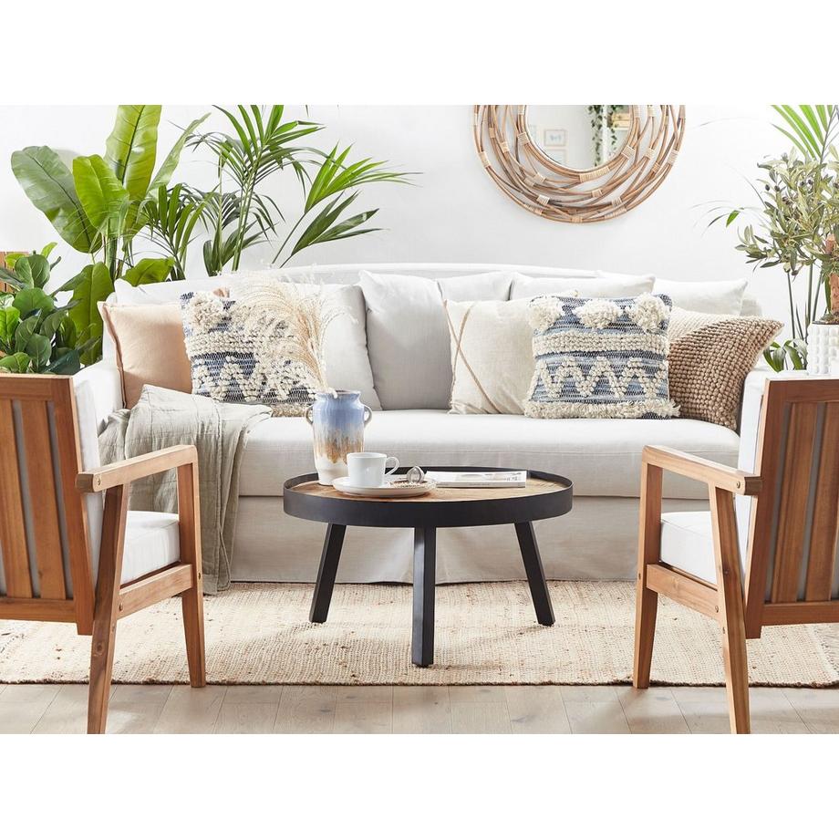 Beliani Couchtisch aus Mango Holz Industriell WAKITA  