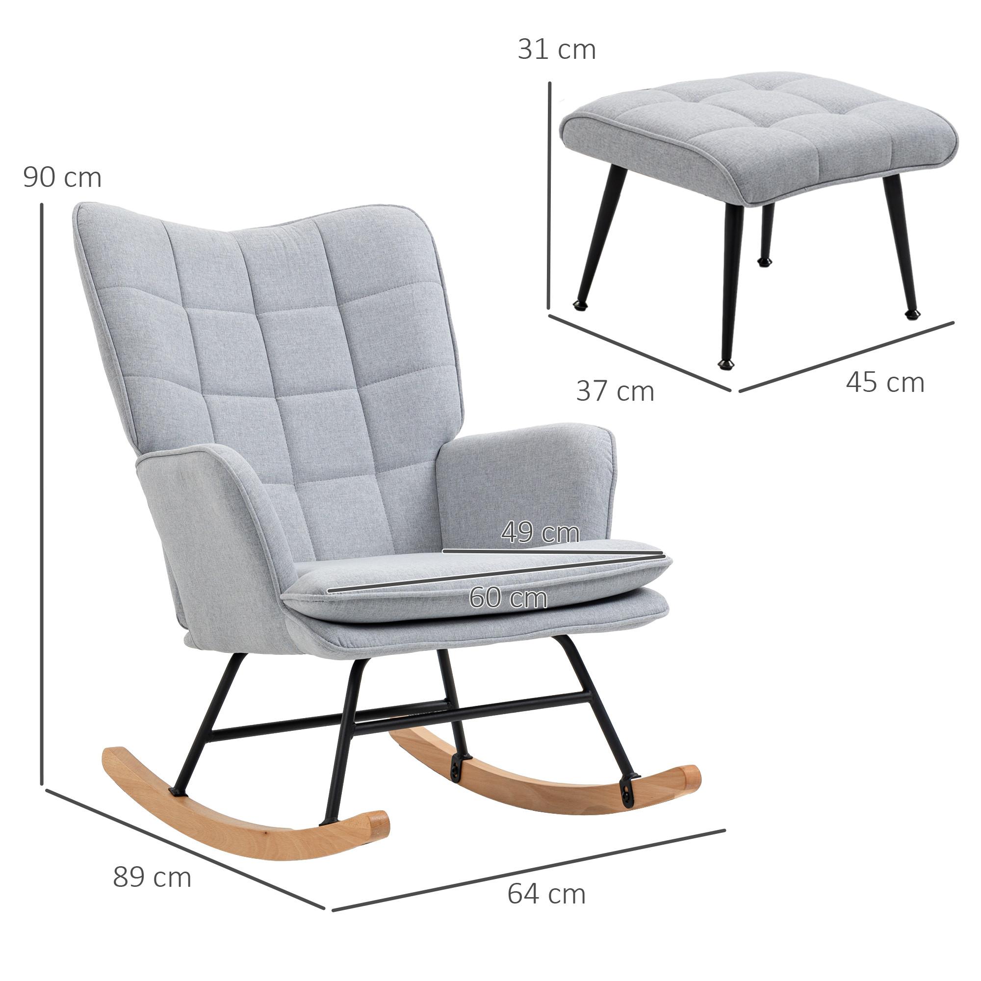 HOMCOM Fauteuil à bascule  