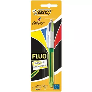 BIC Kugelschreiber Fluo 4 Colours Blister