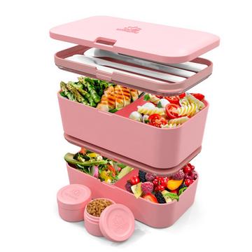 Bento Box Nestable L rose corail