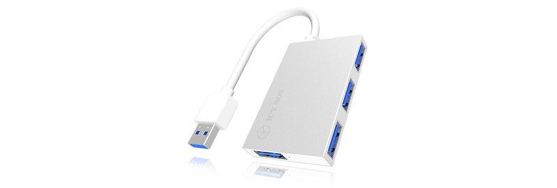 ICY Box  ICY BOX IB-Hub1402 USB 3.2 Gen 1 (3.1 Gen 1) Type-A 5000 Mbit/s Silber 