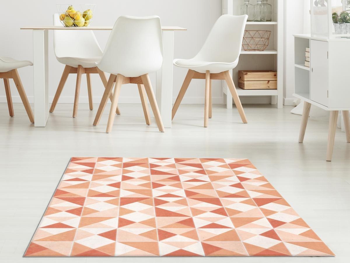 Vente-unique  Tappeto geometrico 120 x 180 cm in Vinile Arancione - MYRALA 