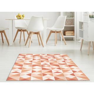 Vente-unique  Tappeto geometrico 120 x 180 cm in Vinile Arancione - MYRALA 