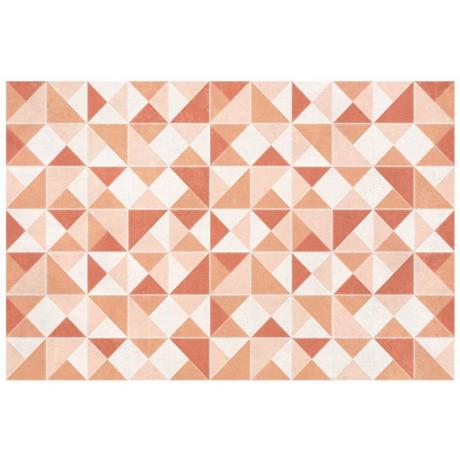 Vente-unique  Tappeto geometrico 120 x 180 cm in Vinile Arancione - MYRALA 