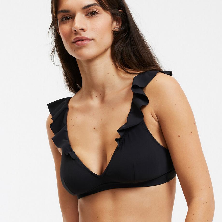 La Redoute Collections Triangel Bikini Top mit Volants  
