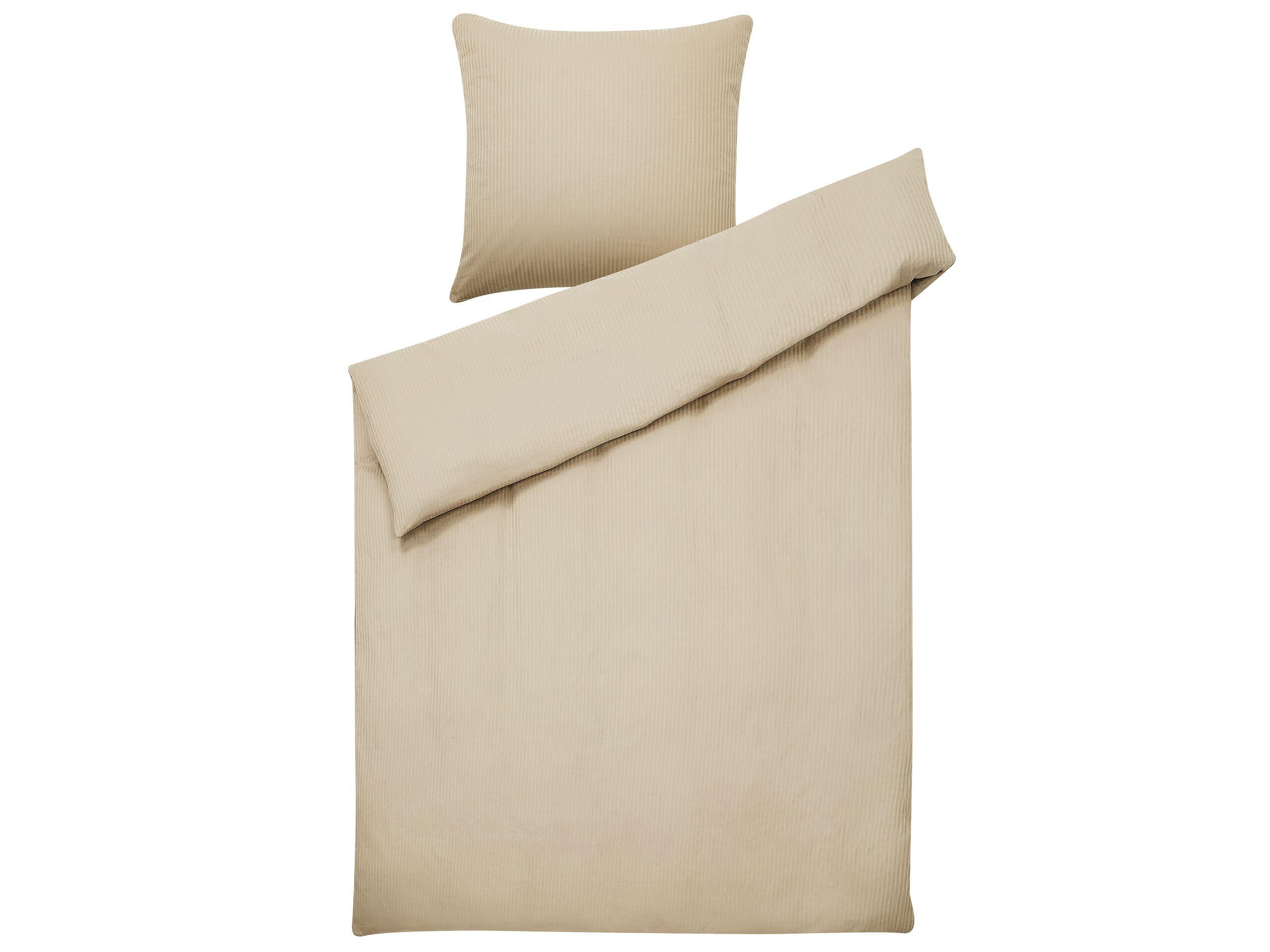 Beliani Avondale Classico Set Copripiumino in Raso di Cotone  