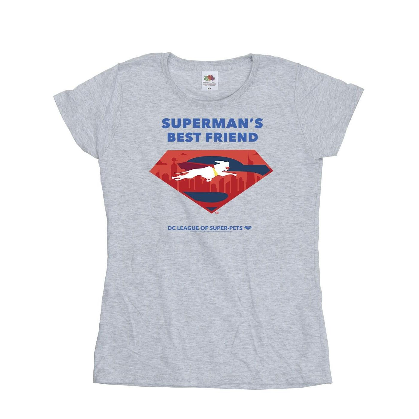 Image of Dc League Of Superpets Superman's Best Friend Tshirt Damen Grau M