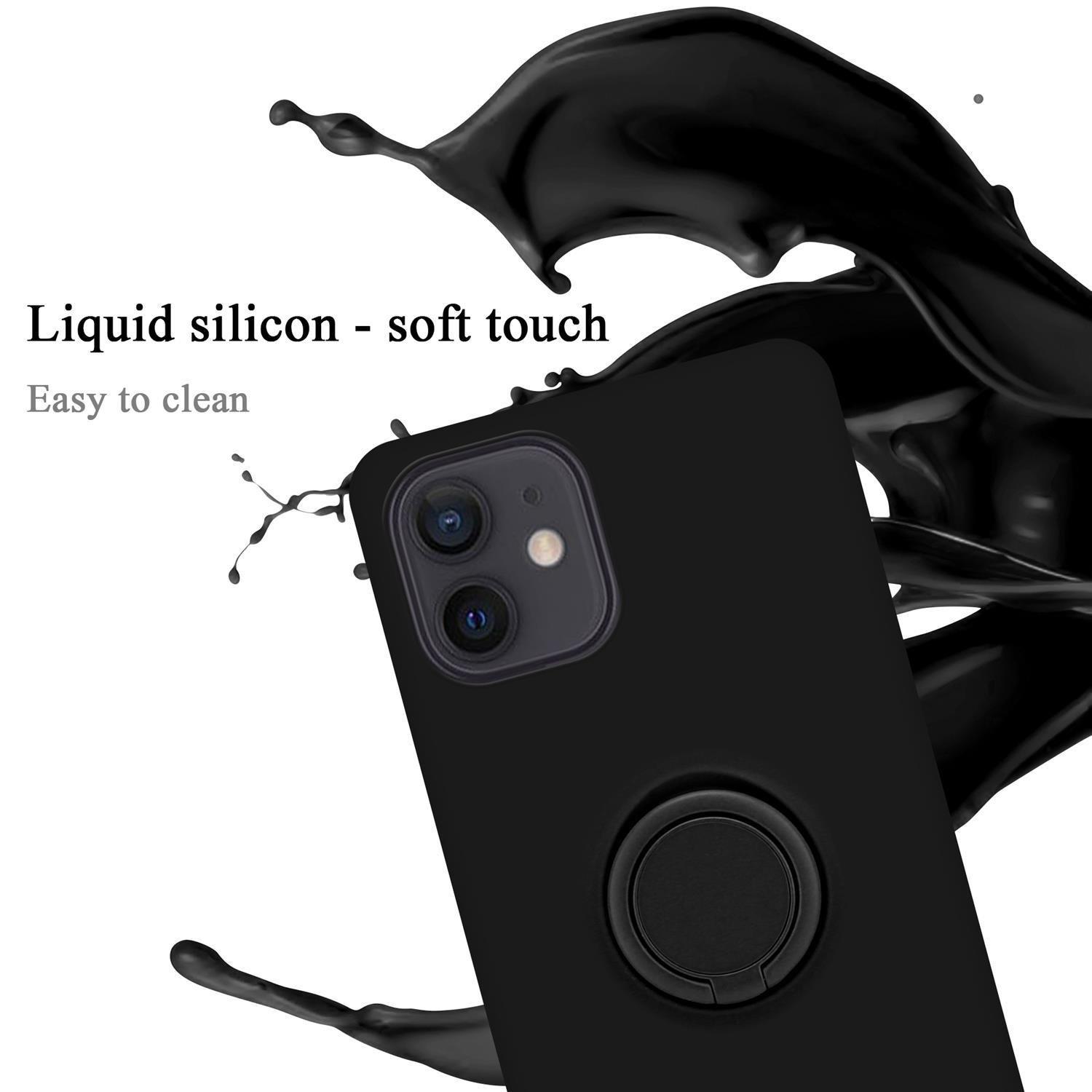 Cadorabo  Hülle für Apple iPhone 12 MINI TPU Silikon mit Ring Liquid 