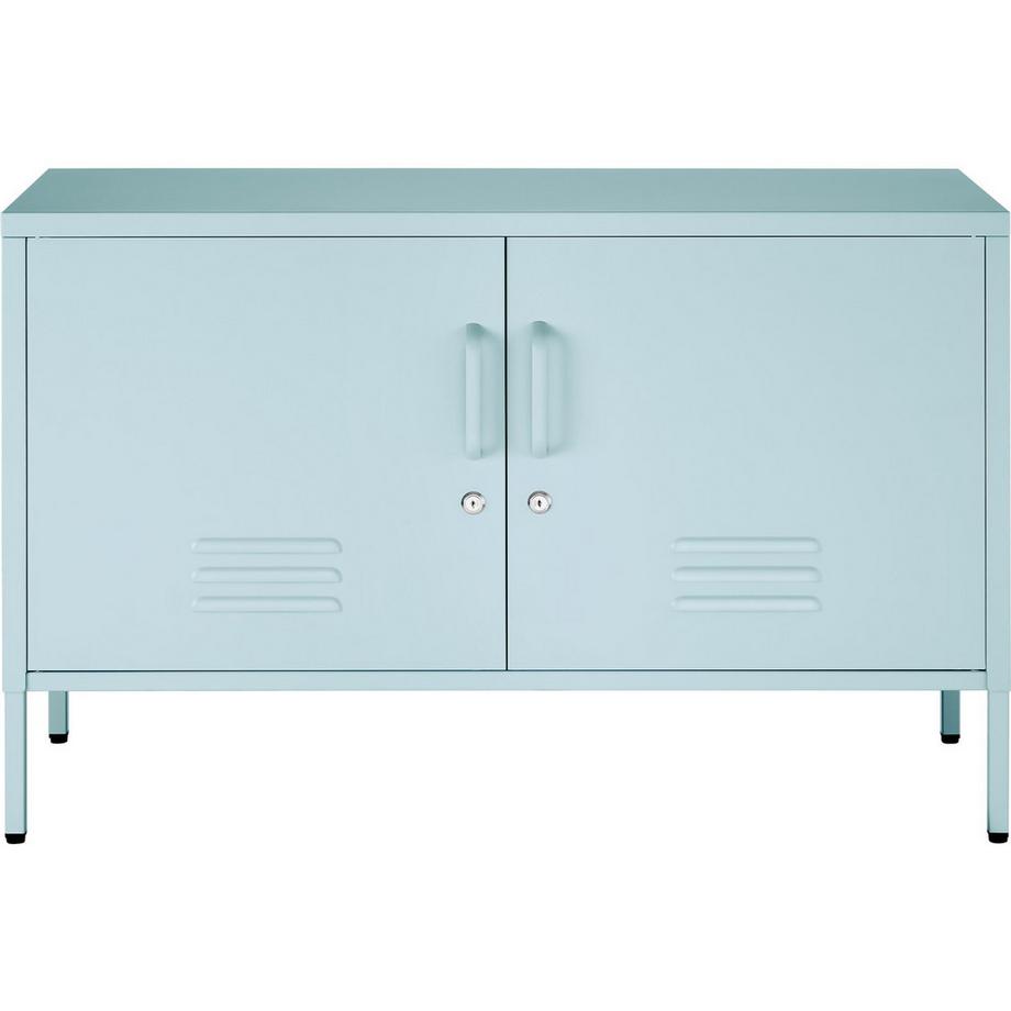 Tectake Sideboard Baker 2 Türen mit Magnetverschluss, einzeln abschließbar verstellbarer Zwischenboden  