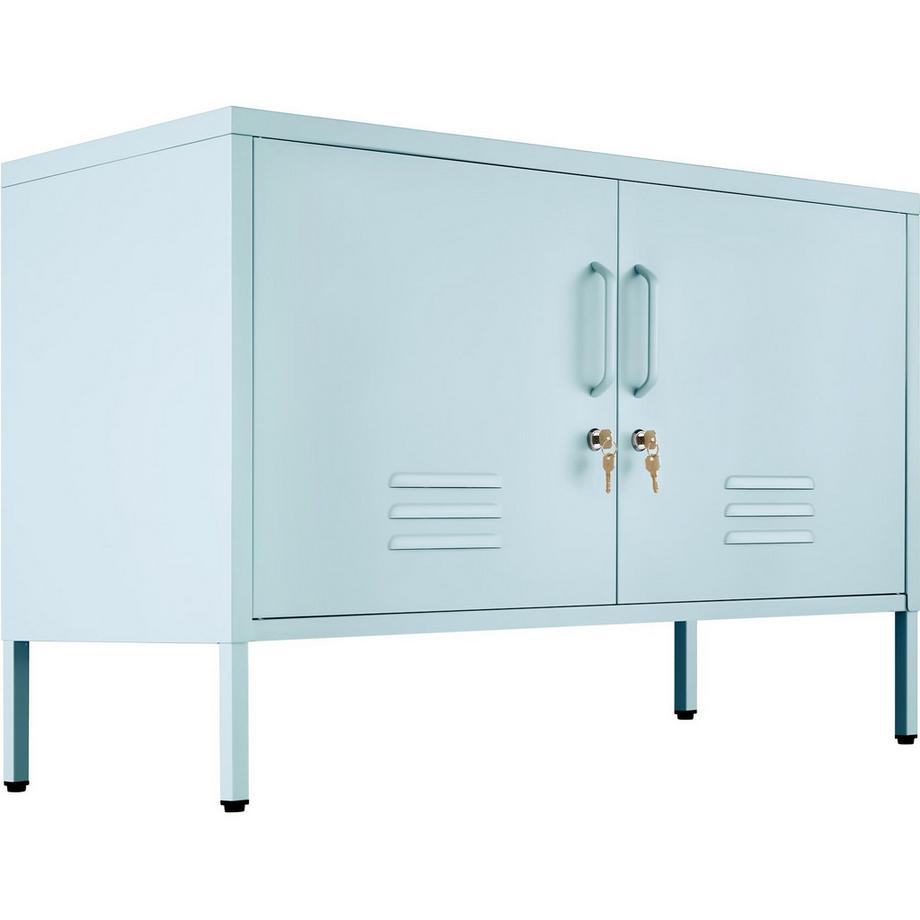 Tectake Sideboard Baker 2 Türen mit Magnetverschluss, einzeln abschließbar verstellbarer Zwischenboden  