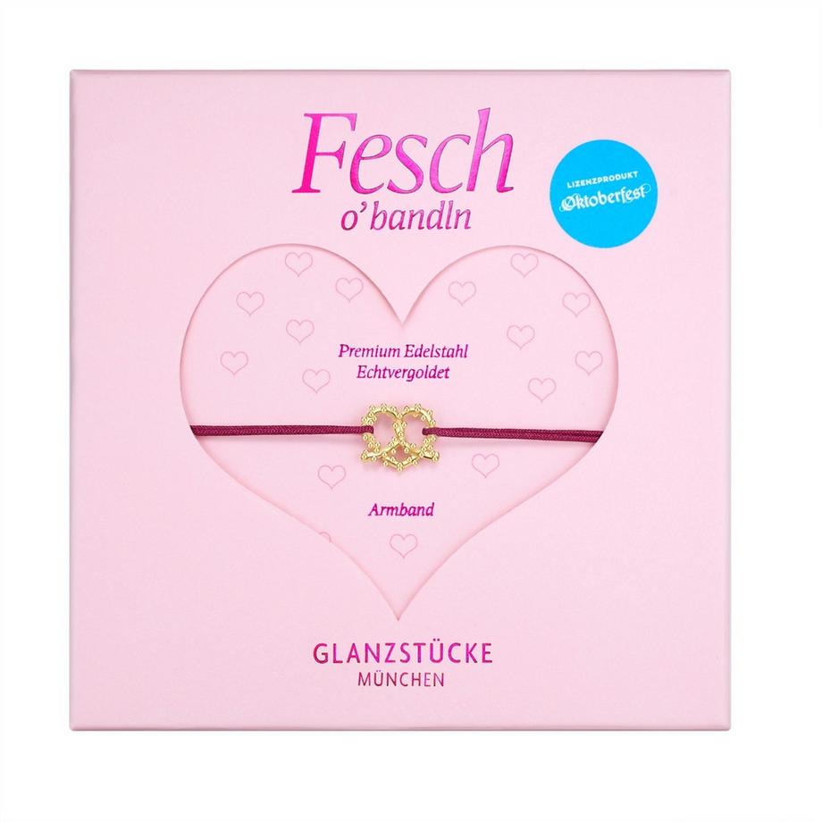 Glanzstücke München  Oktoberfest Armband Herz-Breze Edelstahl 