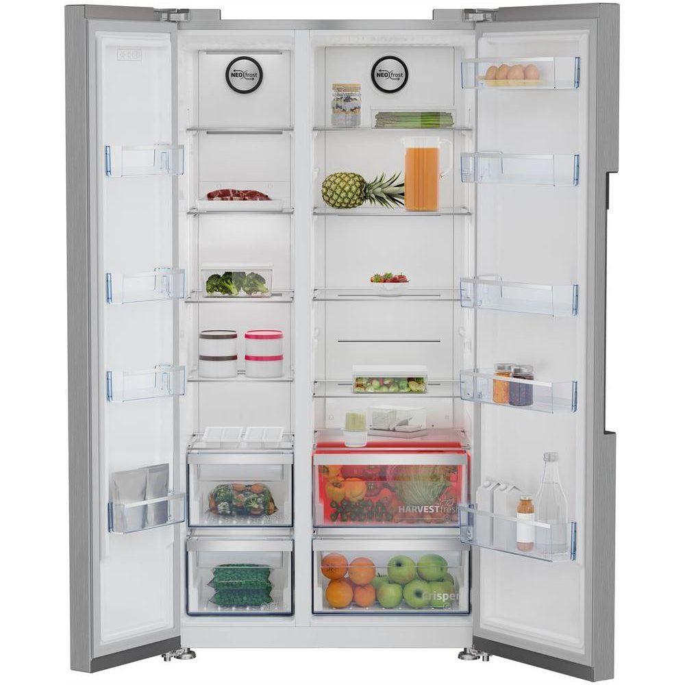 Beko Beko GN163140PTCHN frigorifero side-by-side Libera installazione 580 L E Acciaio inossidabile  
