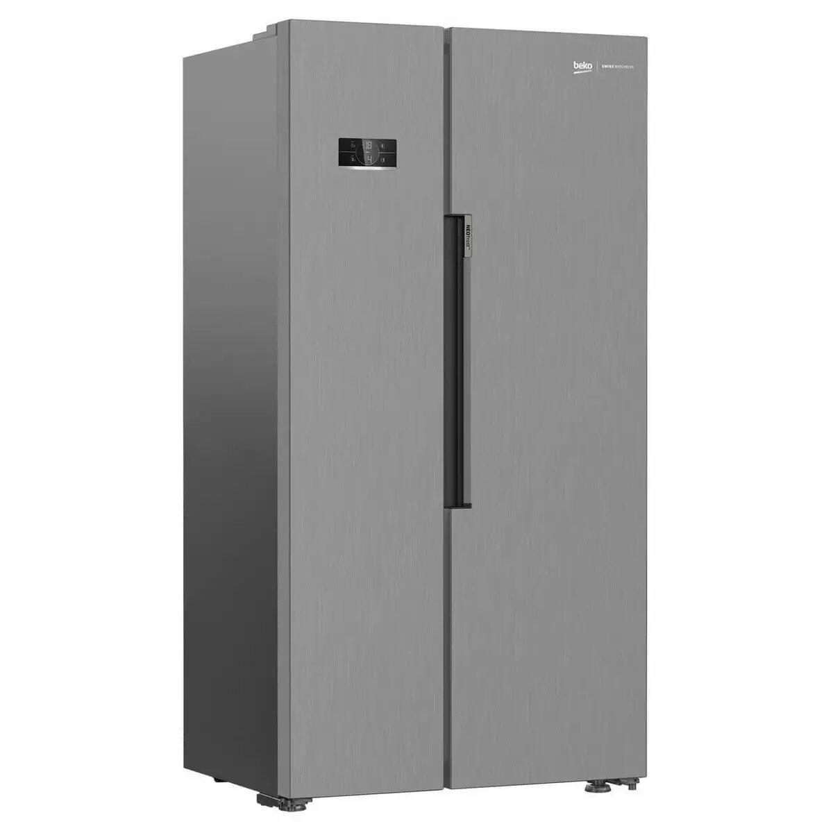 Beko Beko GN163140PTCHN Side-by-Side Kühlkombination Freistehend 580 l E Edelstahl  