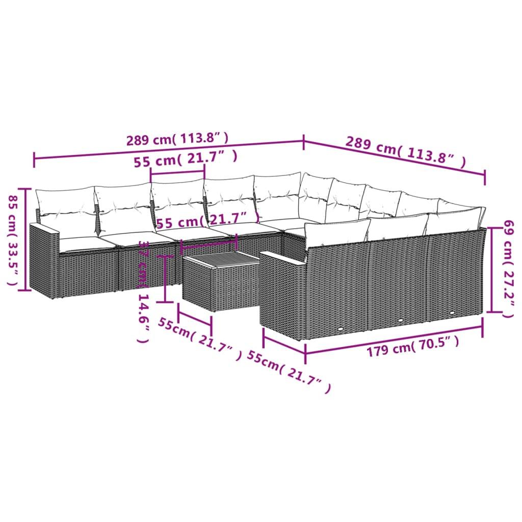 VidaXL Garten sofagarnitur poly-rattan  