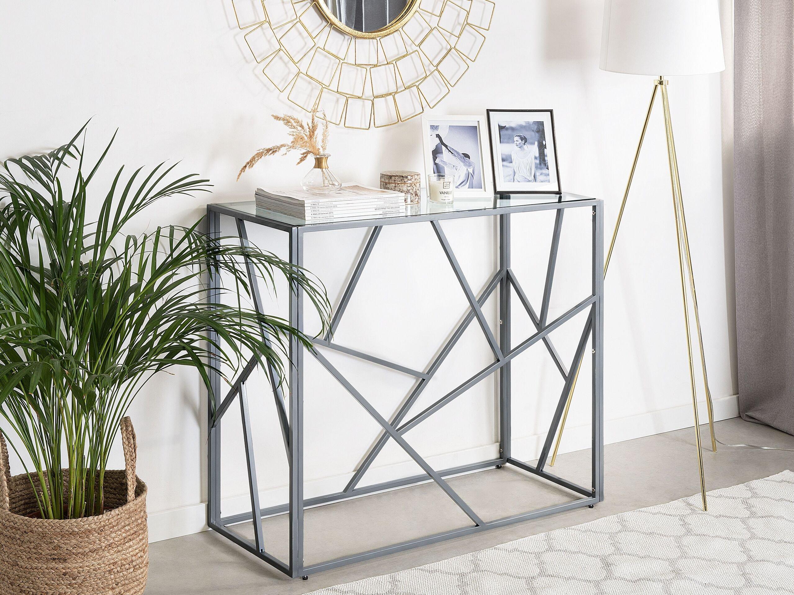 Beliani Console en Verre Glamour ORLAND  