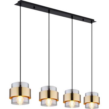 Lampe à suspension Milley métal noir mat 4xE27