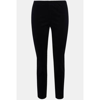 Ulla Popken  Jegging Sienna en velours côtelé extensible, jambe étroite et ceinture élastique 