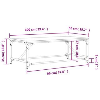 VidaXL Table basse bois d'ingénierie  