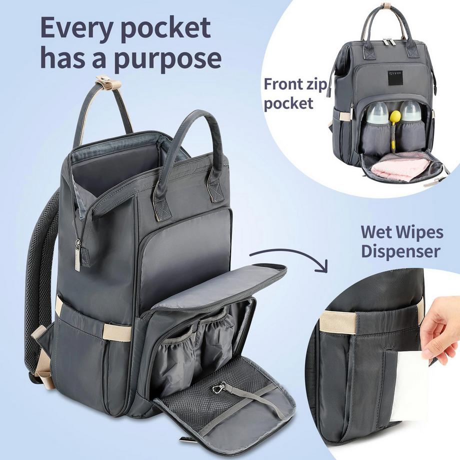 Only-bags.store  Wickelrucksack Wickeltasche Rucksack mit wasserdichtem 
