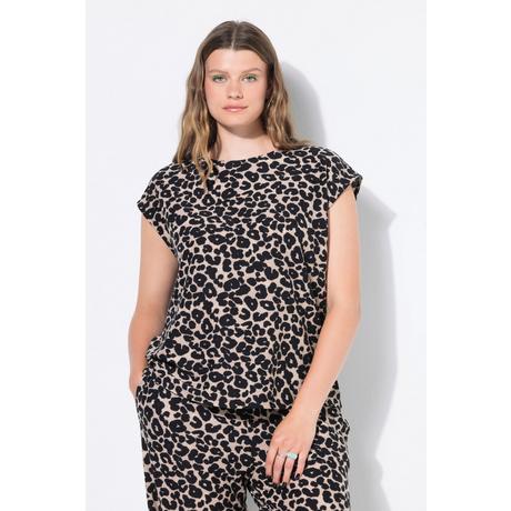 Studio Untold Débardeur Oversize Imprimé Léopard Tissu Gaufré  