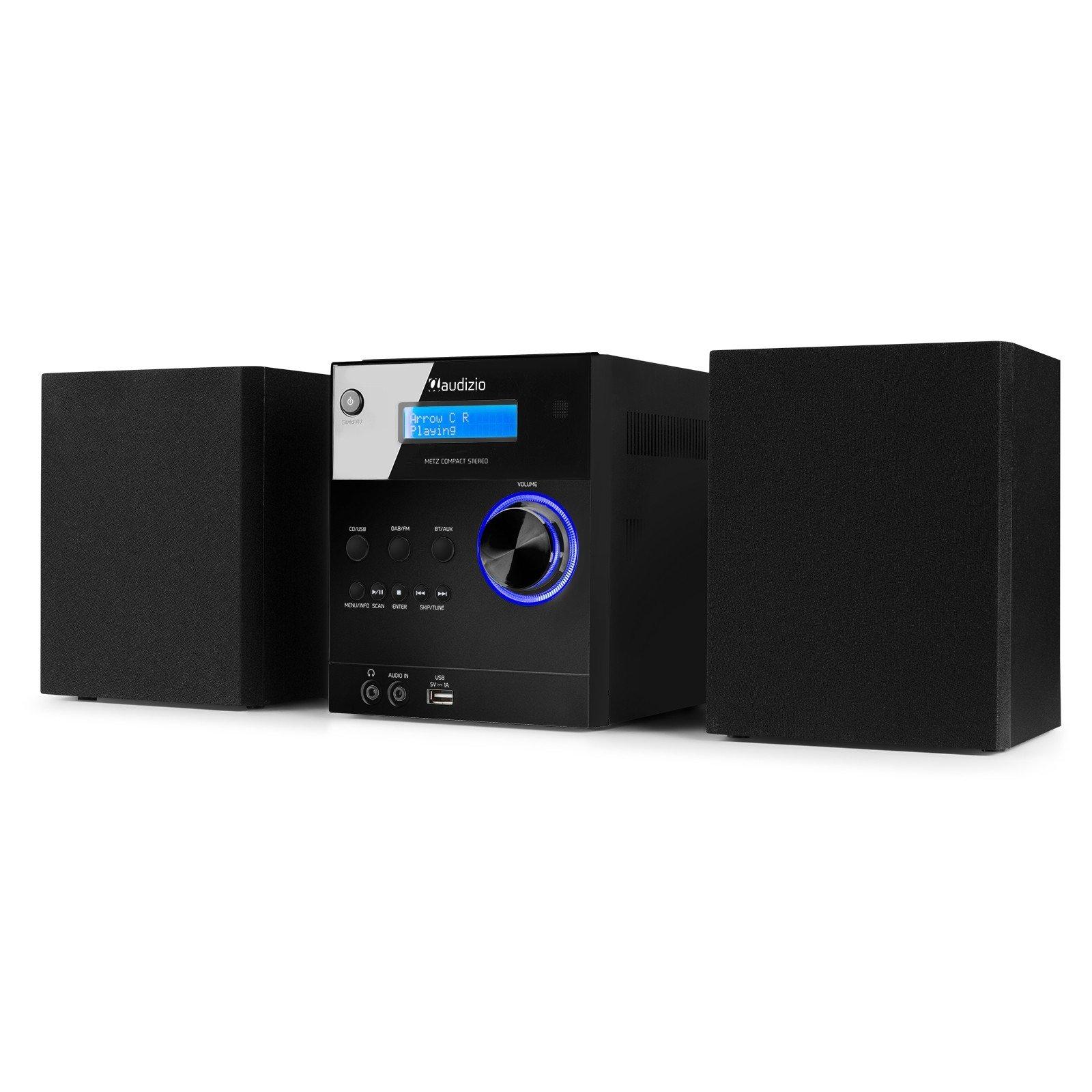 Audizio  MetzB DAB+/FM Radio mit BT u. CD, schwarz 