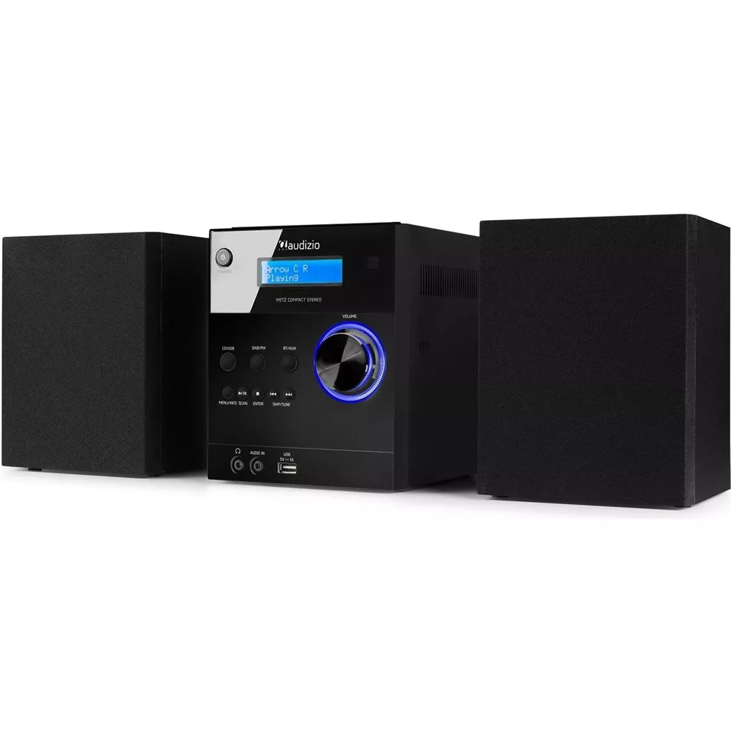 Audizio - Micro-HiFi Anlage Metz Schwarz, Schwarz