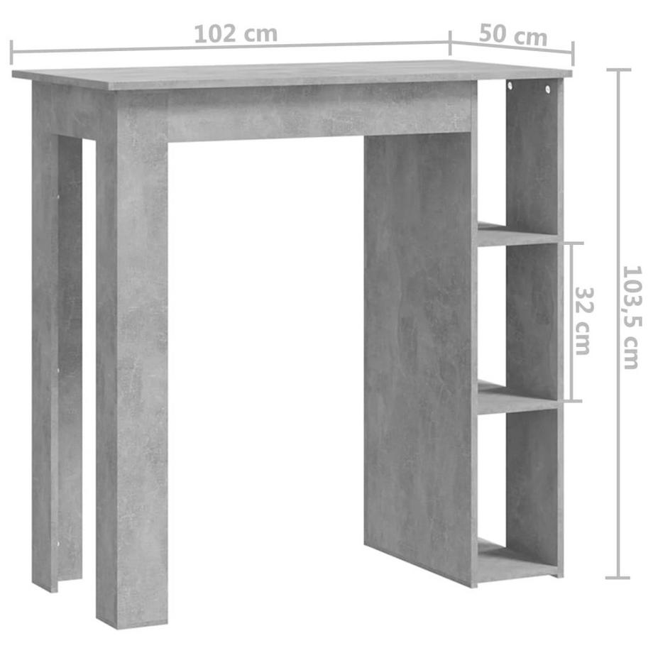 VidaXL Bartisch holzwerkstoff  