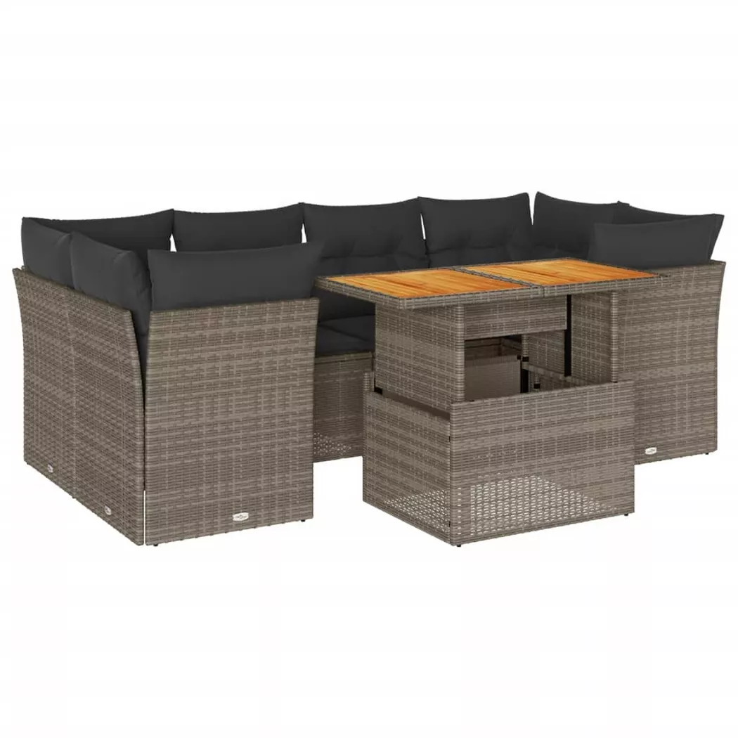 VidaXL - Garten sofagarnitur poly-rattan, One Size, Grau