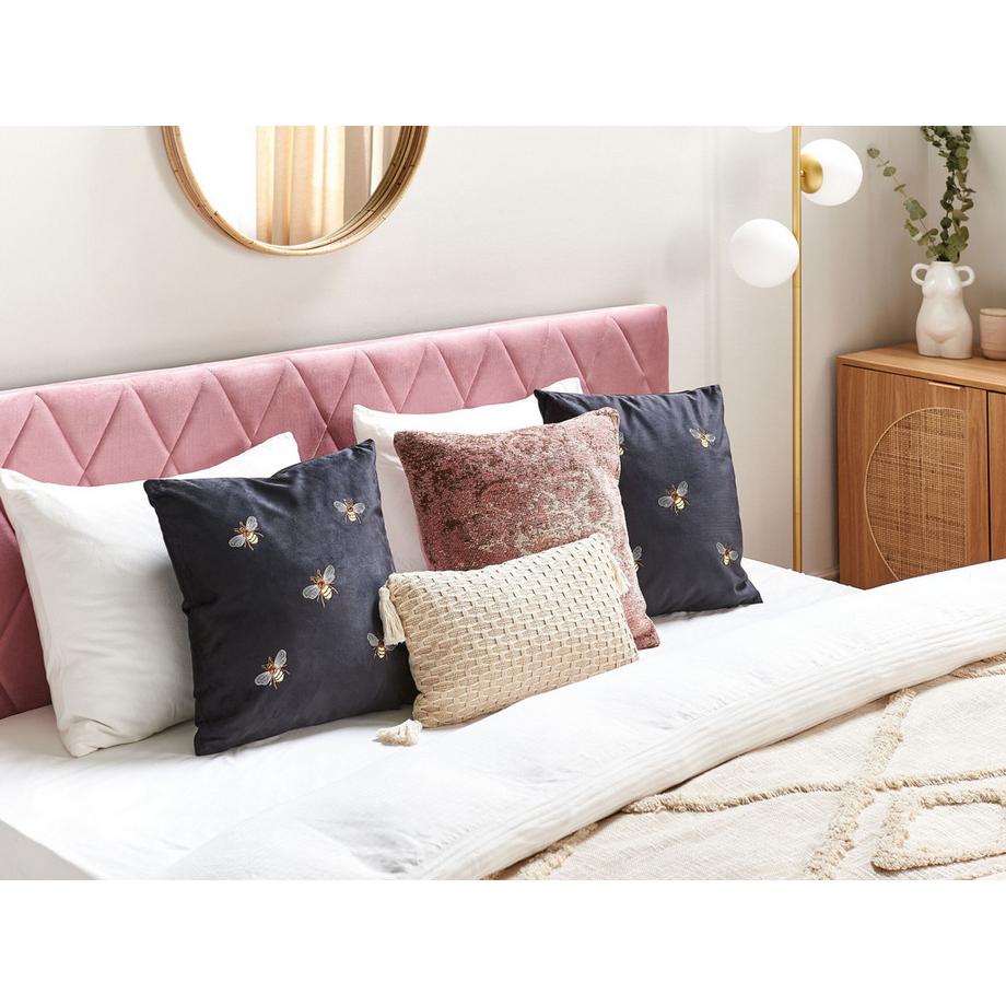 Beliani Dekokissen 2er Set aus Samtstoff Glamourös TALINUM  