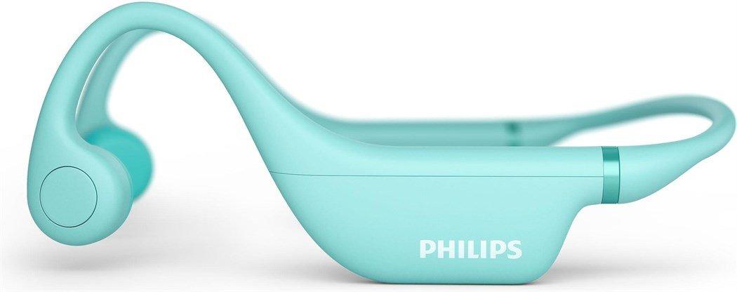 PHILIPS  TAK4607GR Boneconduct-Kopfhörer Kinderkopfhörer, Grün, bis 5h Akku 