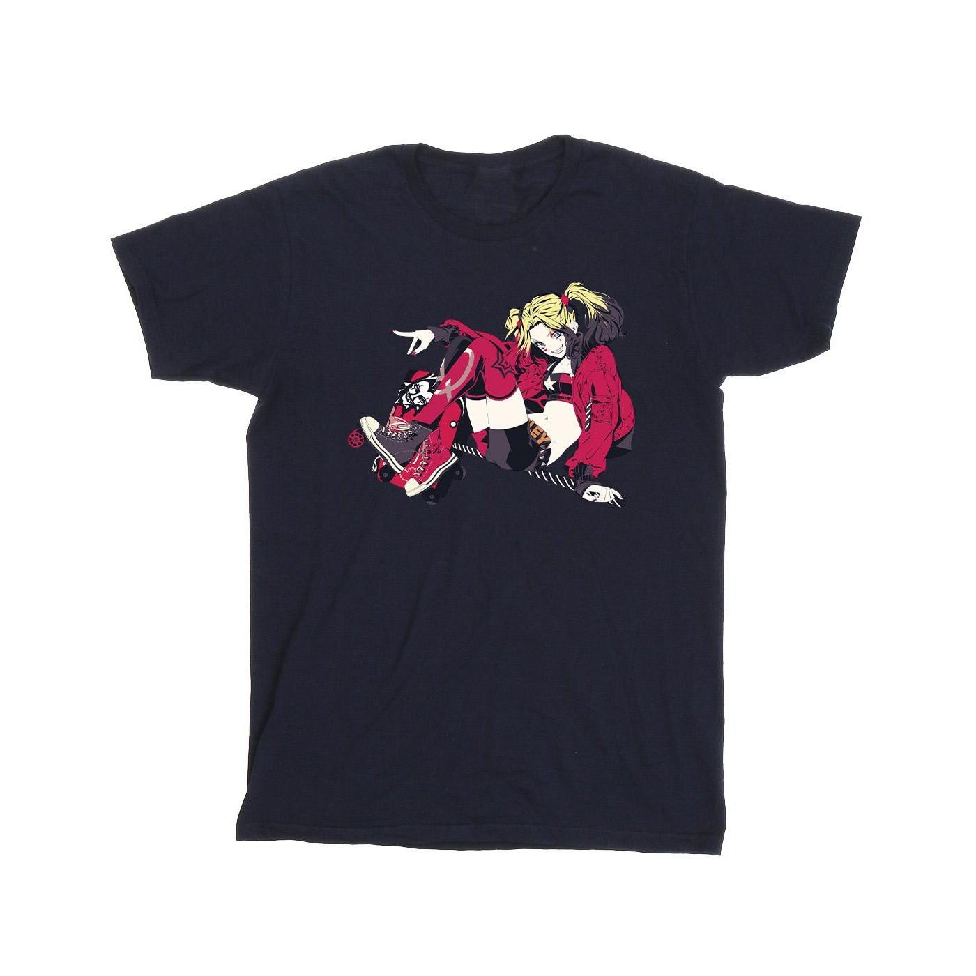 Image of Harley Quinn Rollerskates Tshirt Mädchen Marine 116