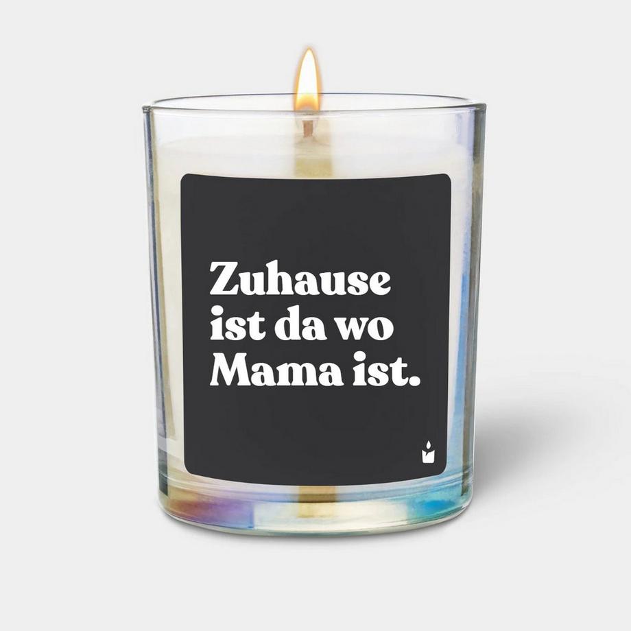 CandleHand Duftkerze Woody Zuhause ist da wo Mama ist.  