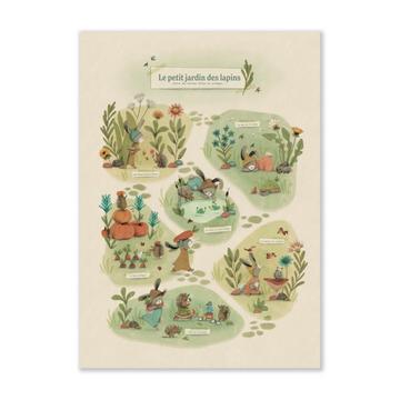 Plakat Der kleine Garten 50 x 70 cm Trois Petits Lapins
