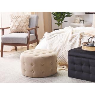 Beliani Pouf en Velours Glamour TAMPA  