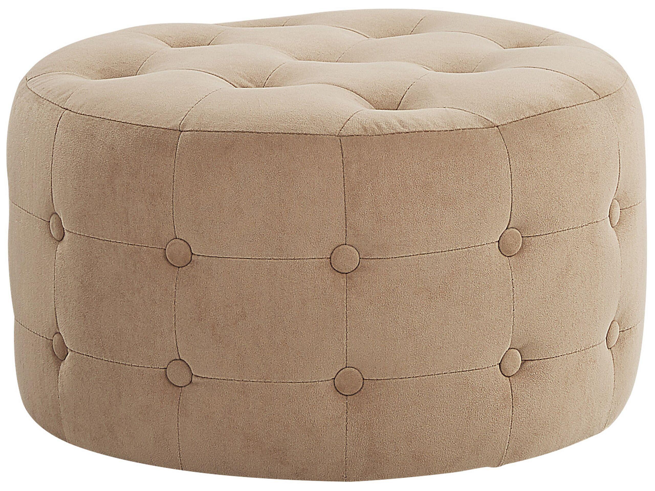 Beliani Pouf en Velours Glamour TAMPA  