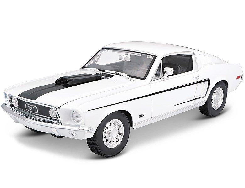 Image of 1:18 Ford Mustang GT Cobra 1968 Weiss