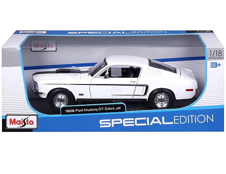 Maisto  1:18 Ford Mustang GT Cobra 1968 Weiss 