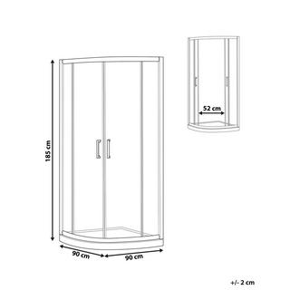 Beliani Duschkabine aus Sicherheitsglas Klassisch JUKATAN  