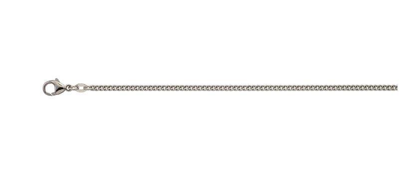 Image of Collier Panzer Weissgold 750, 2.4mm, 45cm Unisex Silber 45cm