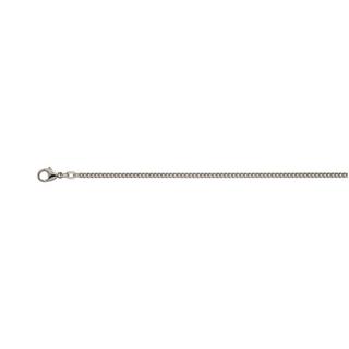 MUAU Schmuck  Collier gourmette or blanc 750, 2.4mm, 45cm 