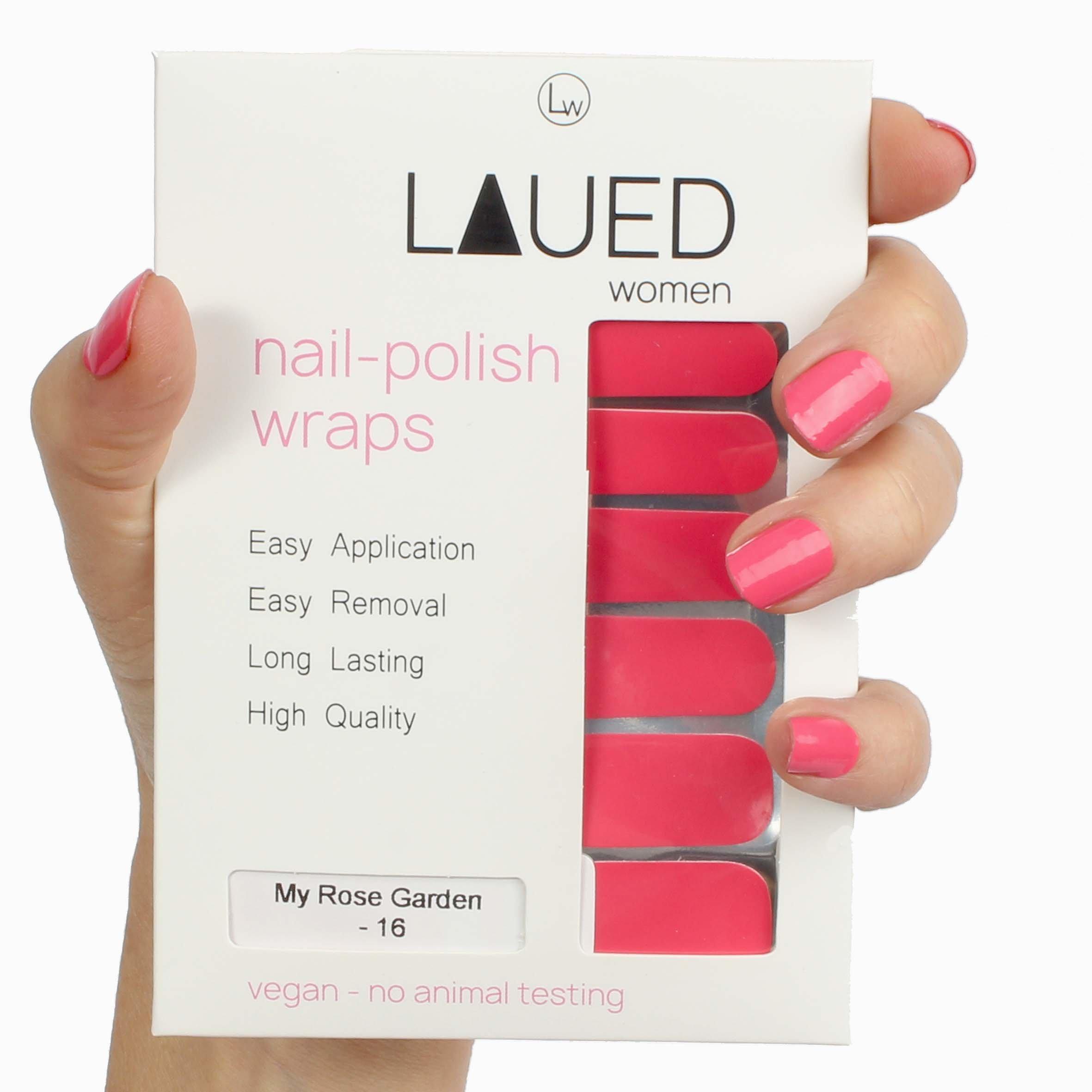 LAUED  vegane Nagelfolien solid pink My Rosegarden 