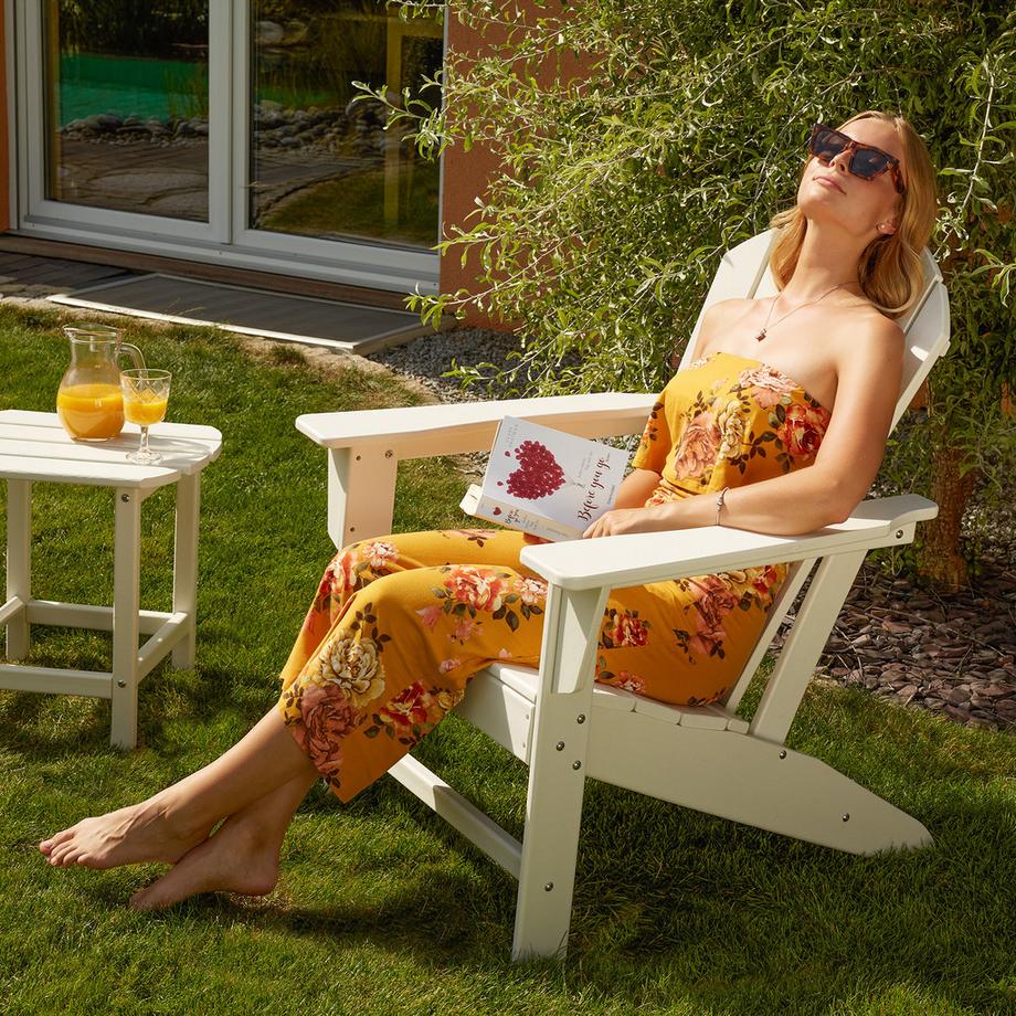 Tectake Chaise de jardin JOAN Style Adirondack  