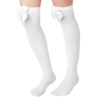 Tectake  Chaussettes montantes avec un nœud blanc 