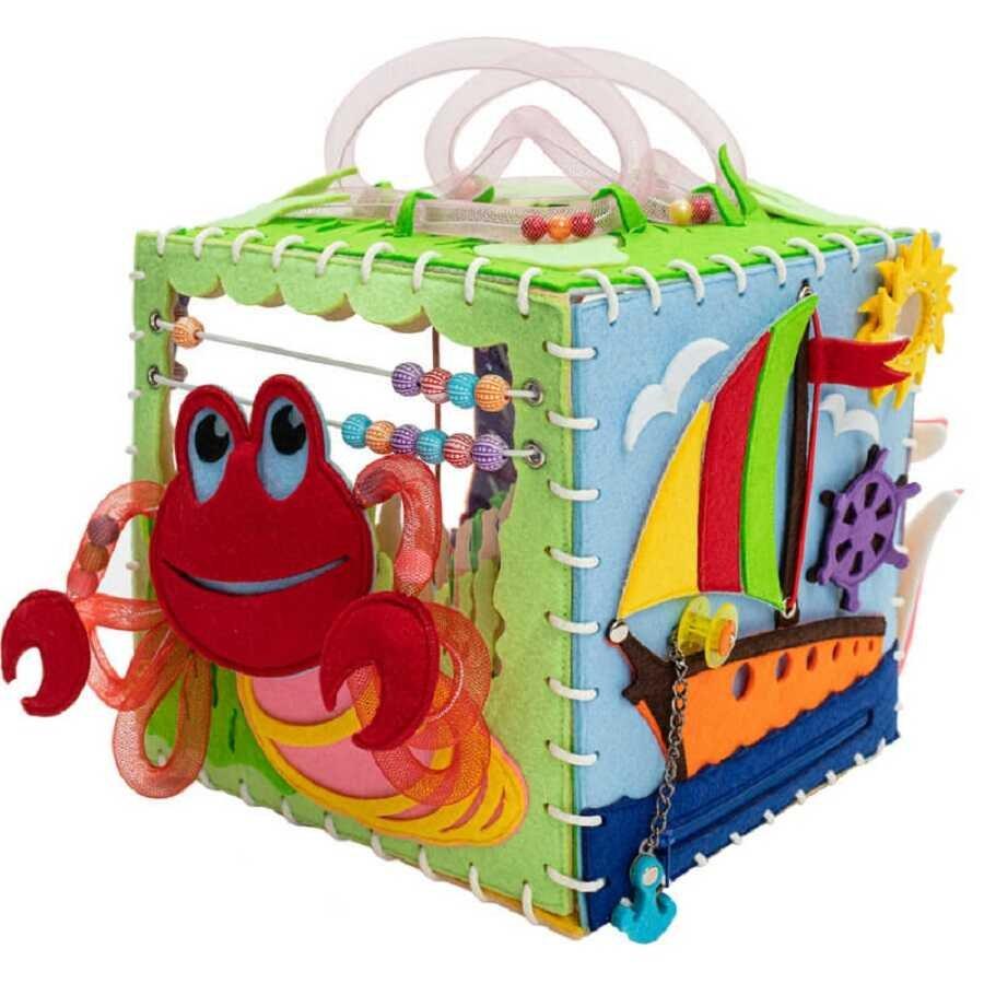 Montessori  Planche sensorielle, Livre souple, Jouets Montessori - Wonder Cube - Aquarium 