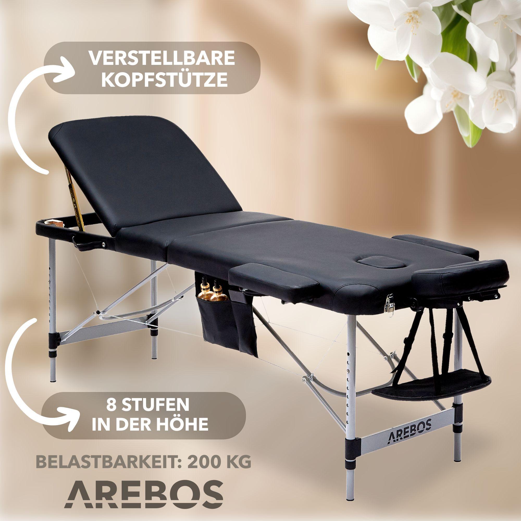 Arebos Table de massage 3 zones Table de massage pliable  