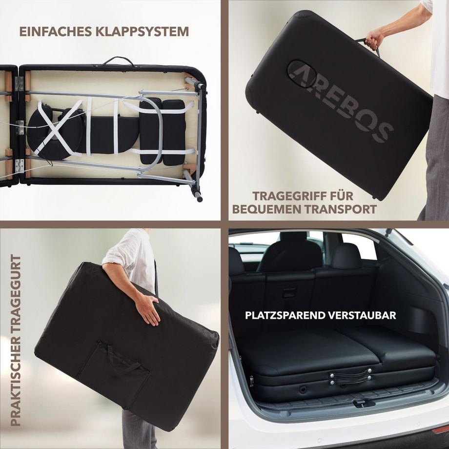 Arebos Table de massage 3 zones Table de massage pliable  