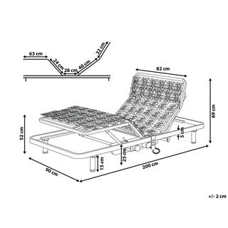 Beliani Sommier à réglage électrique en Acier STAR  
