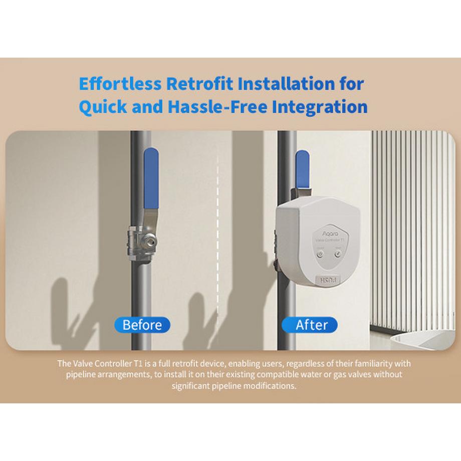 Aqara  Regolatore di valvole motorizzato collegato compatibile con Zigbee modello T1 