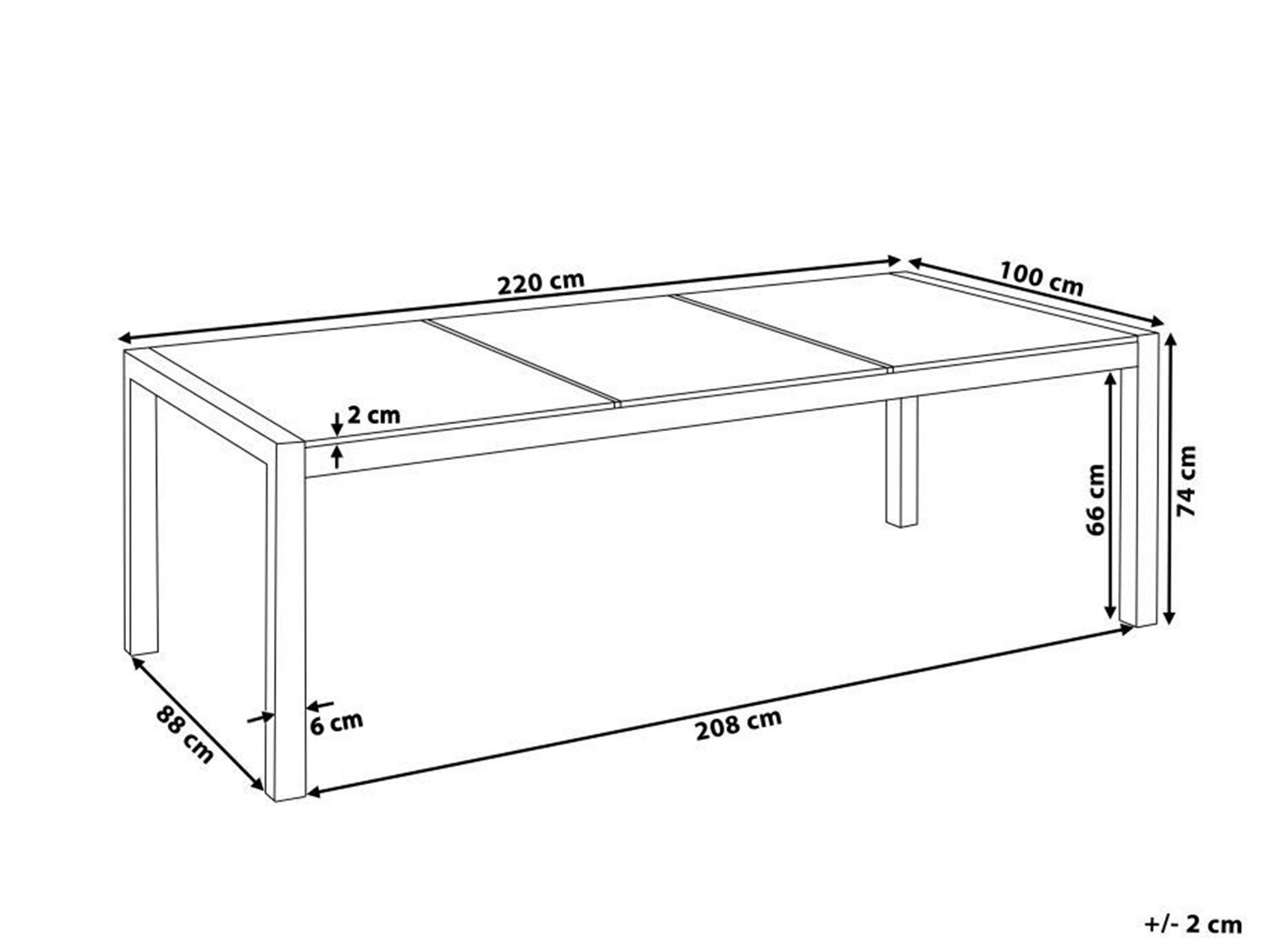 Beliani Gartentisch aus Granit Industriell GROSSETO  
